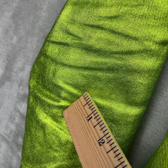 Valabasas Da Vinci Mens Metallic Denim Jacket Lime Green Neon Streetwear Size M - Picture 7 of 16